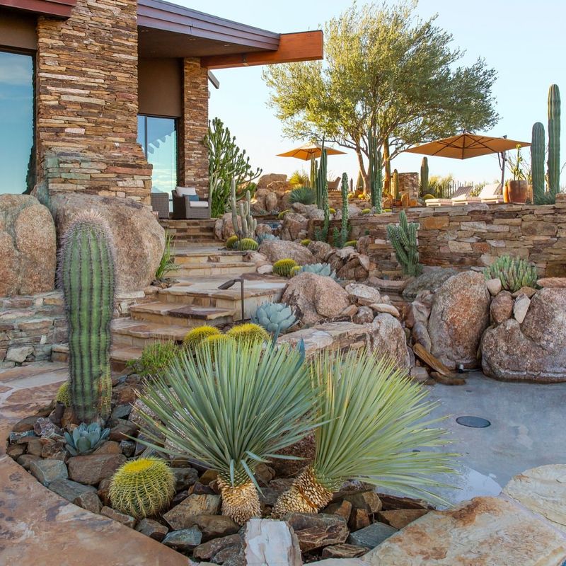 Red Lava Rock Borders