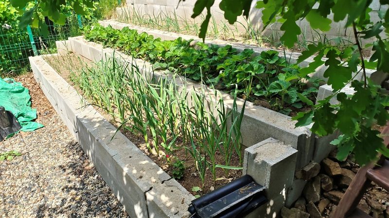 Concrete Block Interlocking Bed