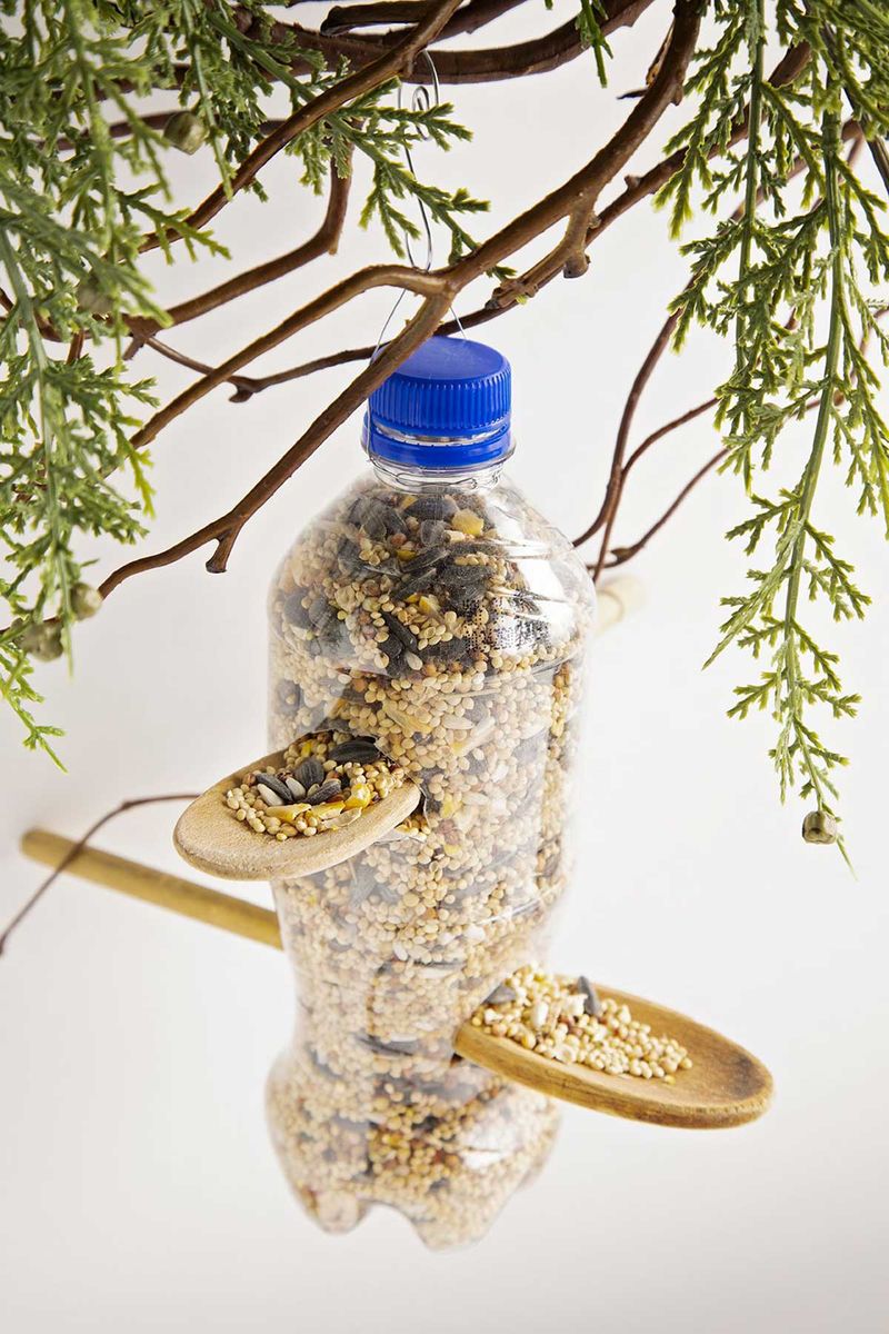 Wooden Spoon Feeding Station
