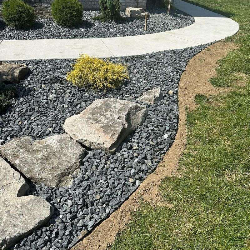 Landscape Fabric Under Stone