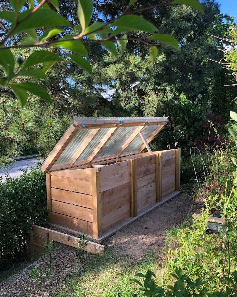Three-Bin Wooden System