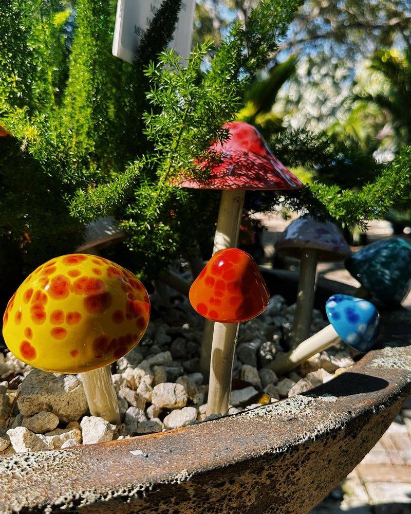 Ceramic Garden Mushrooms