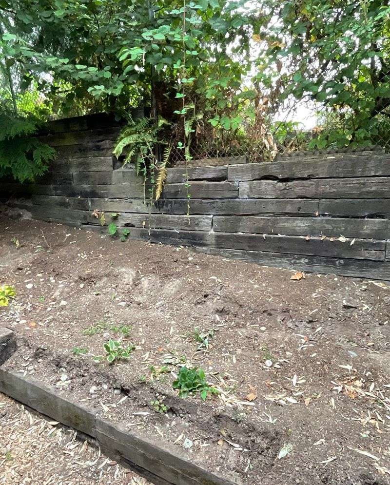 Railroad Tie Retaining Walls