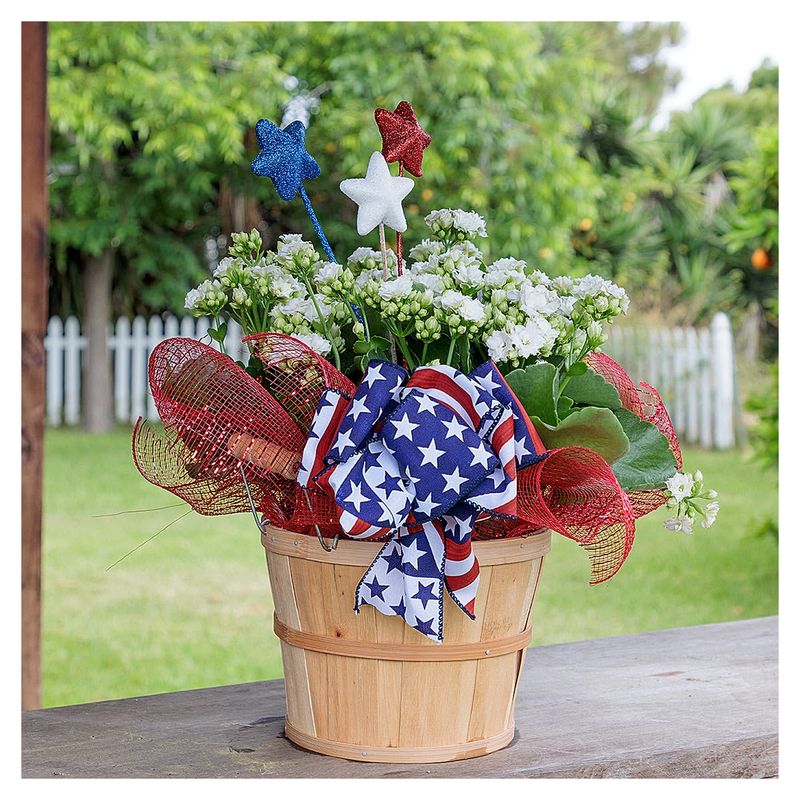 Flag-Wrapped Flower Pots