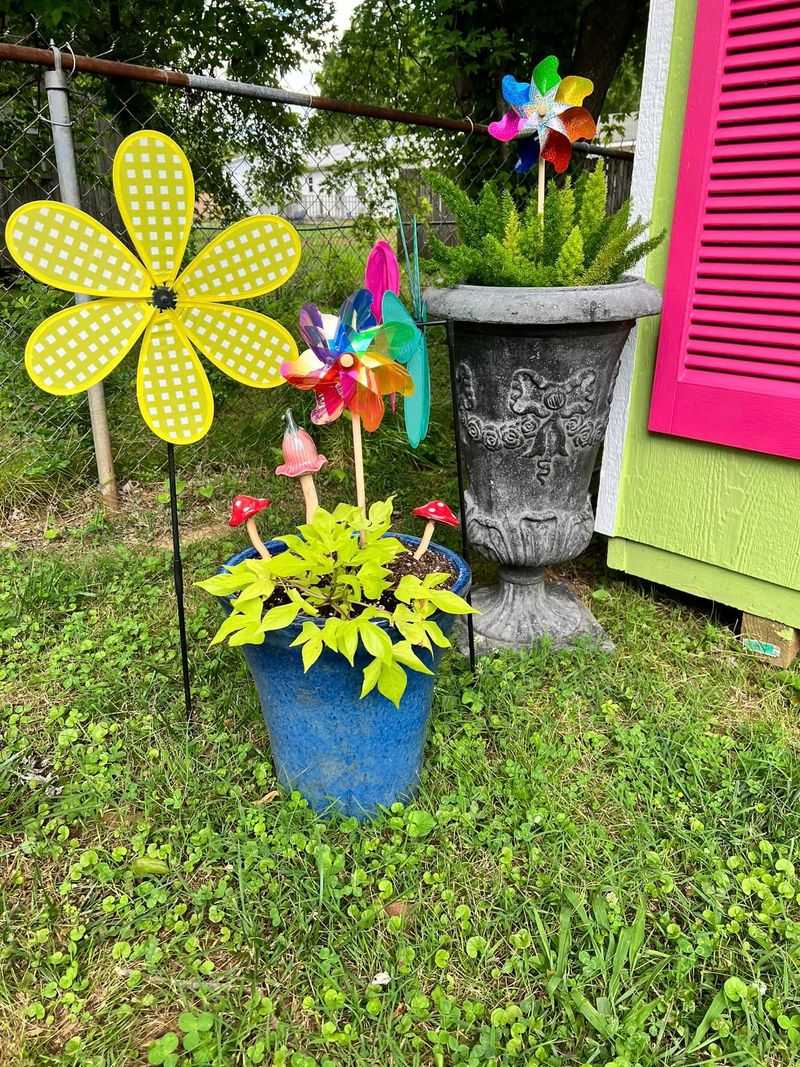 Pinwheels Spin Birds Away