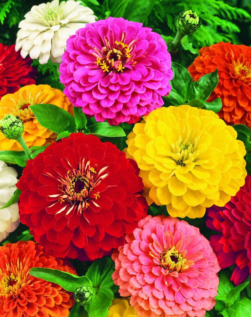 16. Zinnias