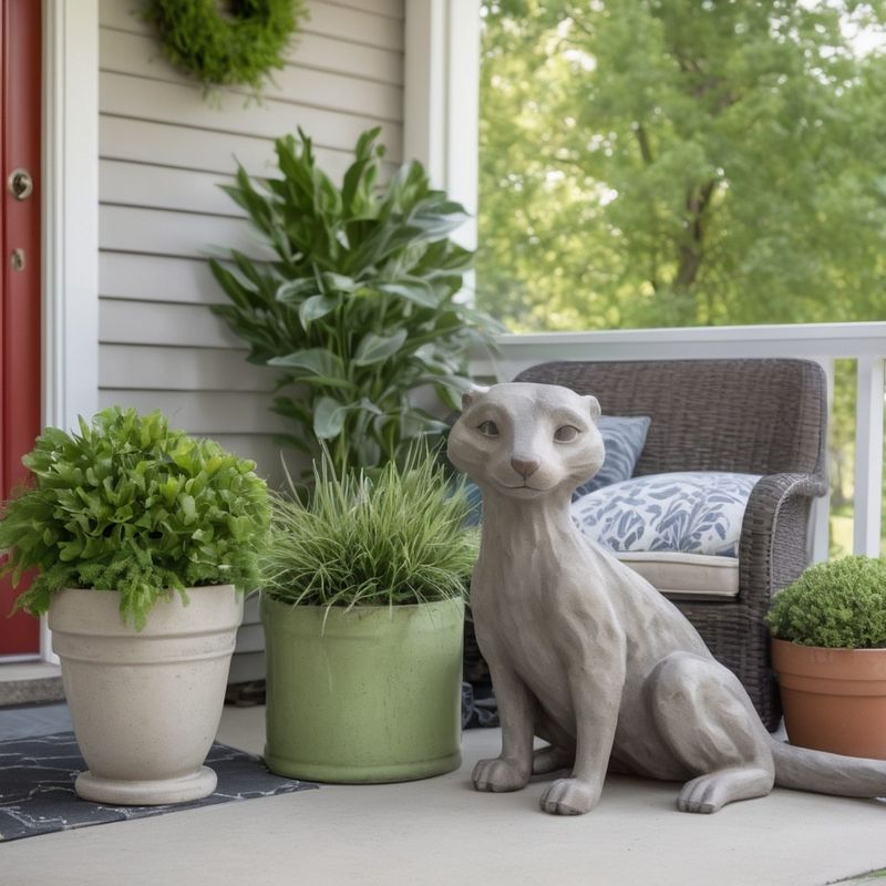 Mismatched Concrete Statuary