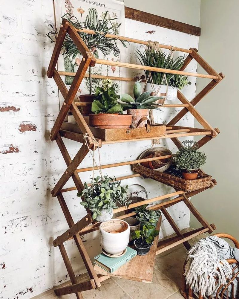 Repurposed Tile Succulent Shelves