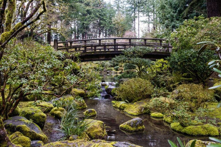 Portland Japanese Garden in Portland, Oregon.