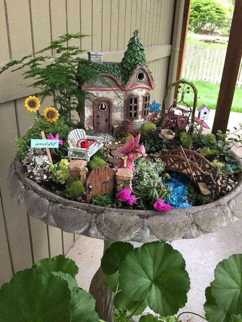Tiered Fairy Garden Centerpiece
