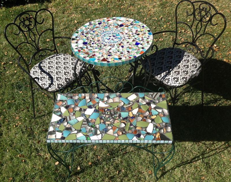 Glass Table Top Mosaic Path