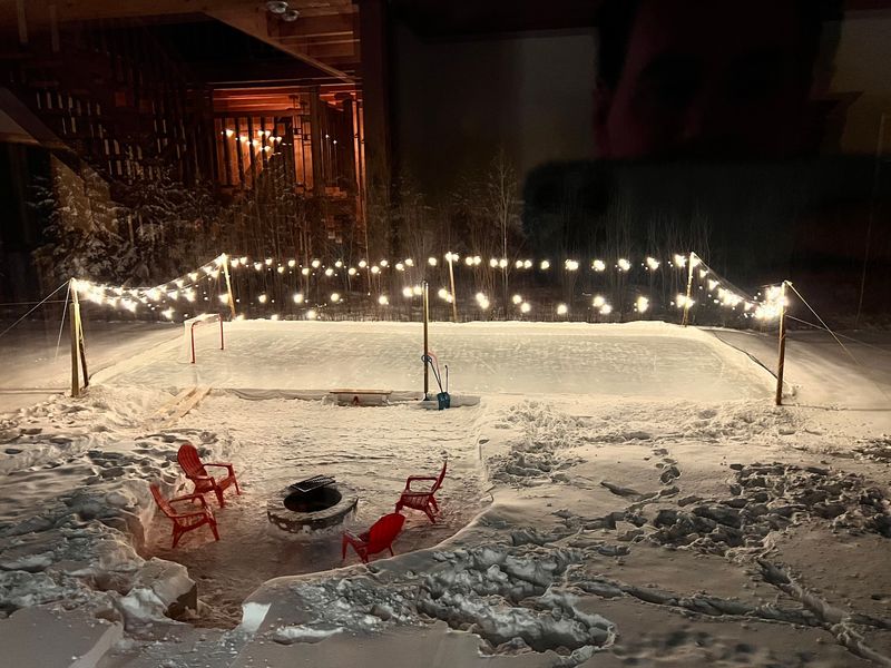 Illuminate A Backyard Ice Rink