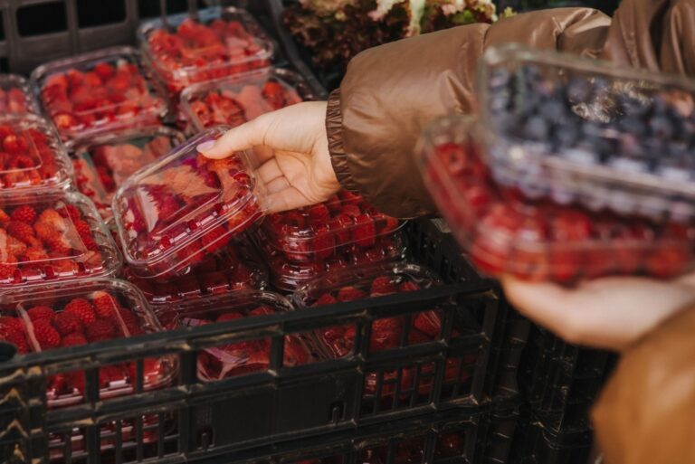 containers with fresh berries
