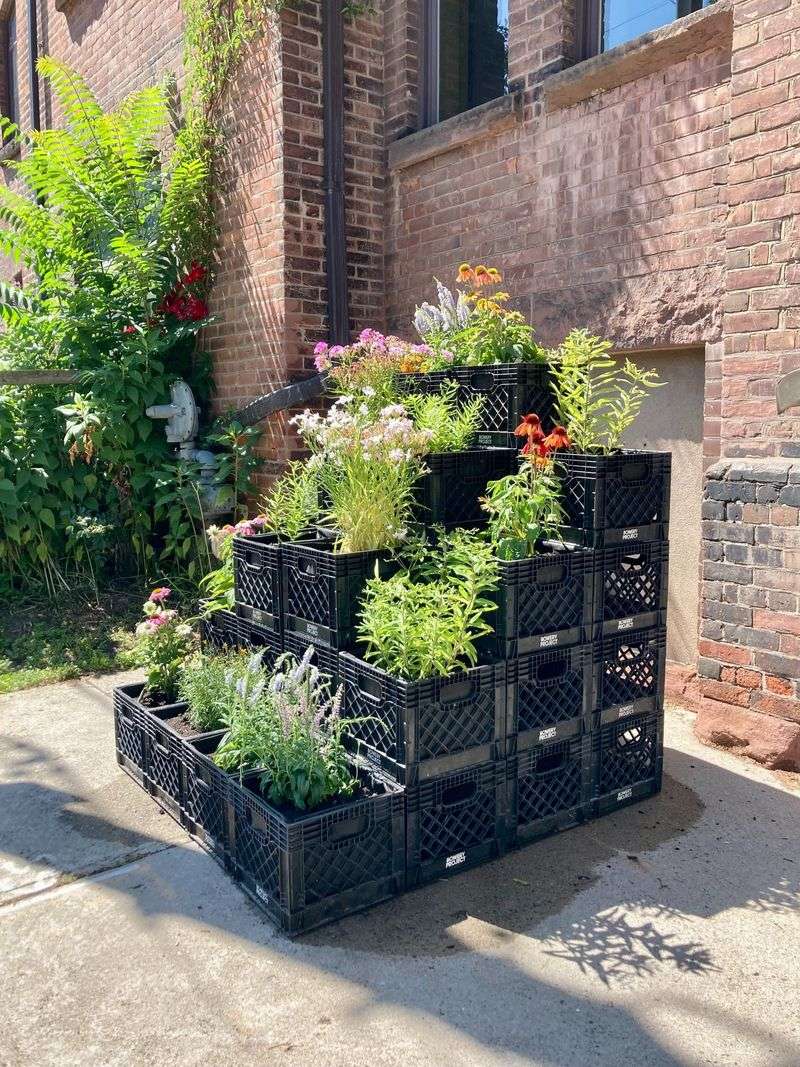 Milk Crate Stackable Gardens