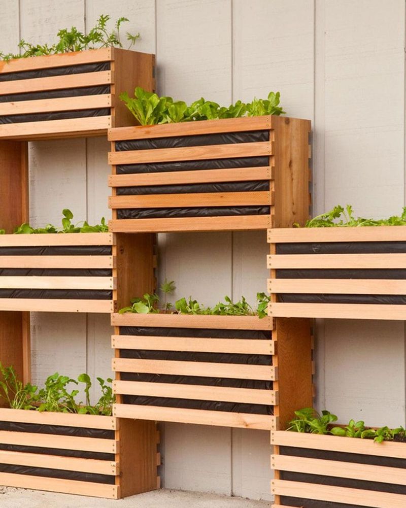 Wall-Mounted Gutter Gardens
