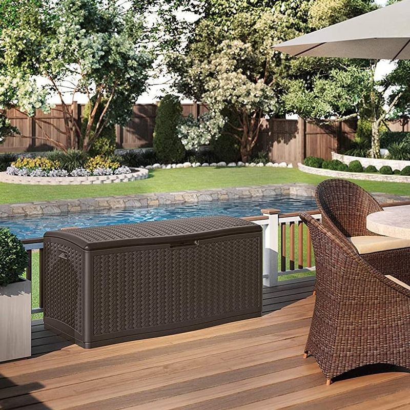 Weather-Resistant Deck Box Seating