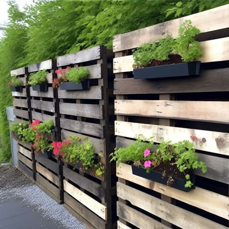 Reclaimed Wood Pallet Gardens