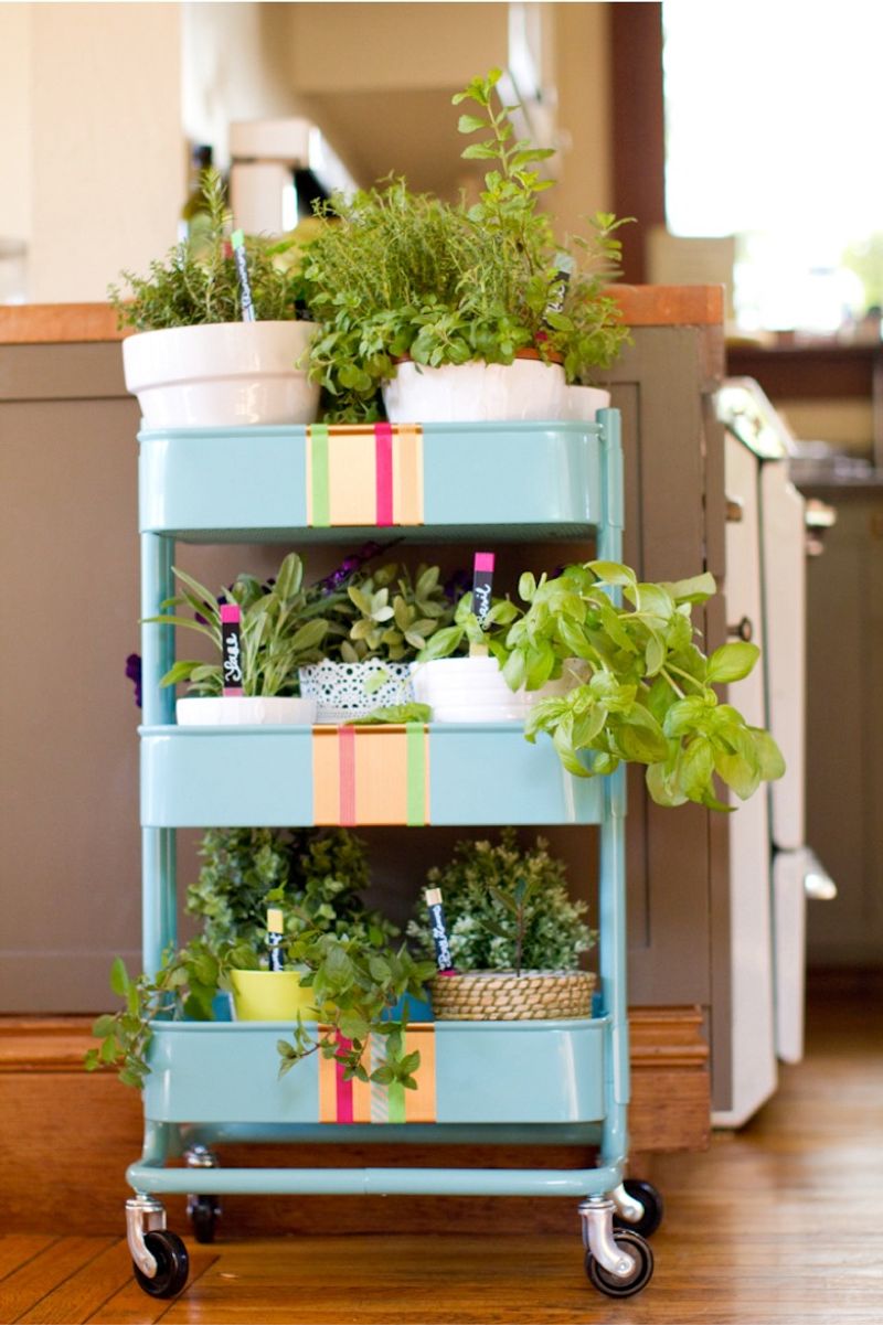 Rolling Cart Herb Stations