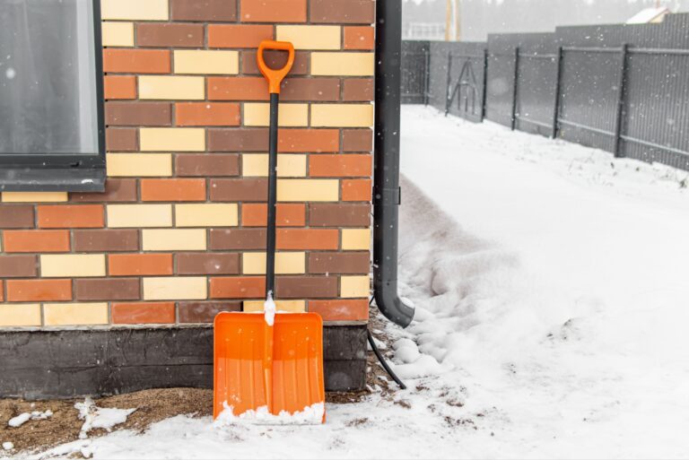 shovel for snow removal in yard