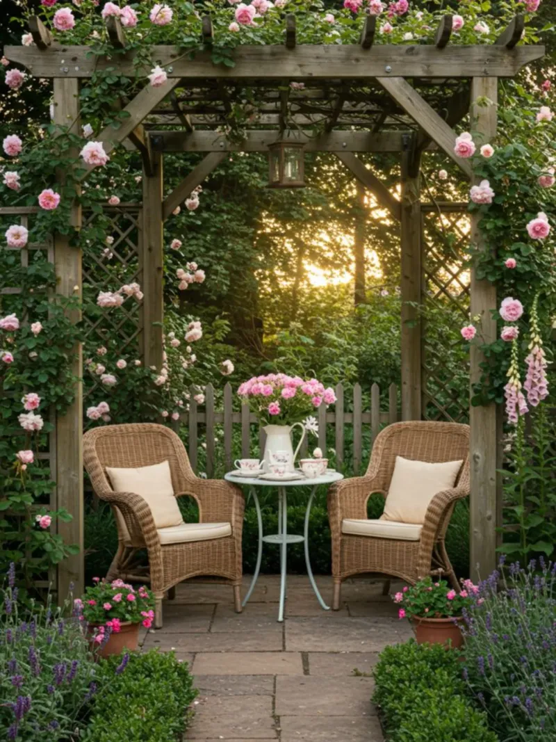 Pergola With Climbing Plants