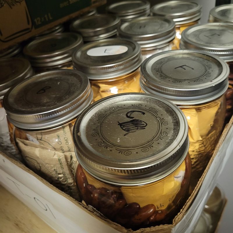 Mason Jar Seed Storage