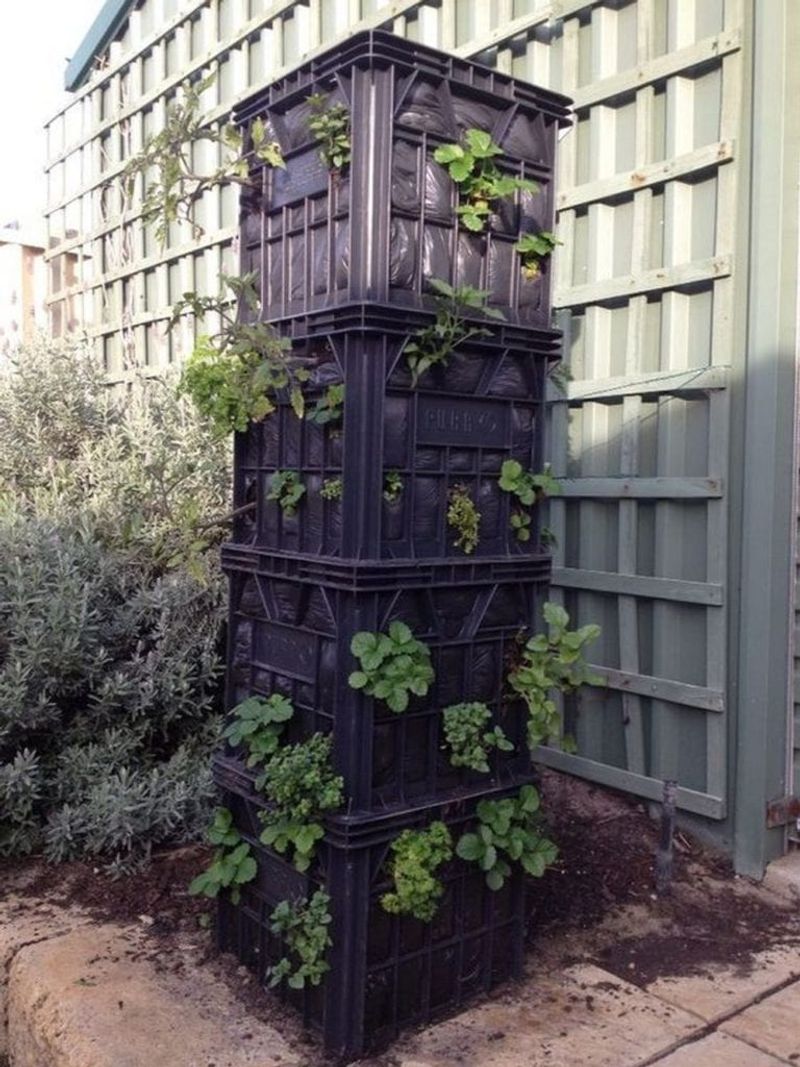 Milk Crate Planters