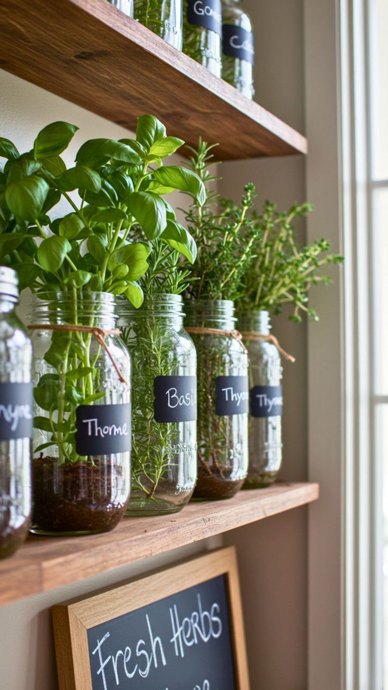 Mason Jar Herb Ladders