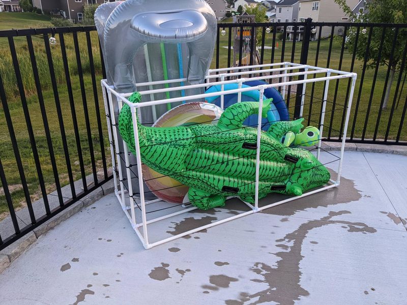 Vertical PVC Pipe Pool Noodle Organizer