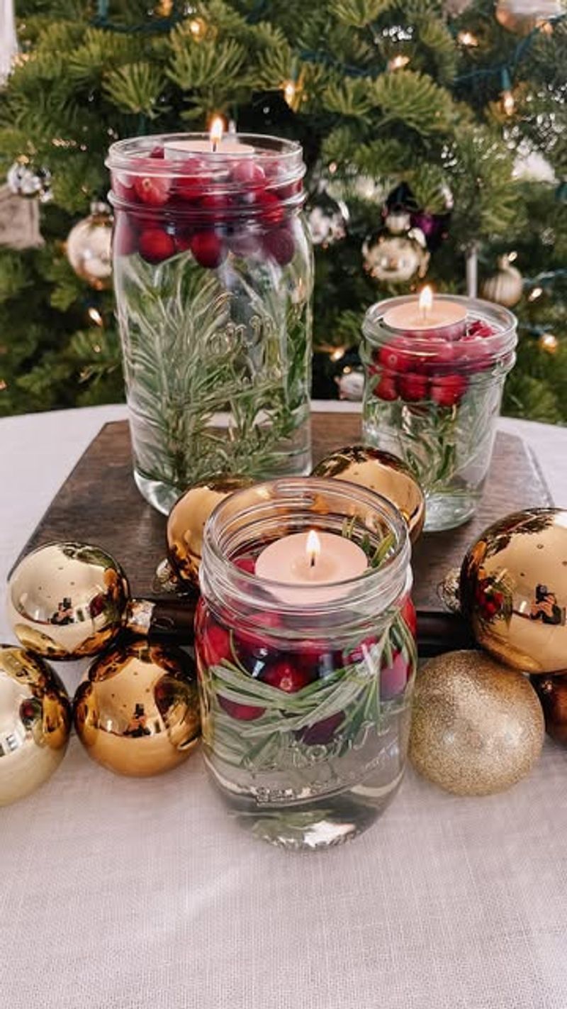 Mason Jar Candle Planters