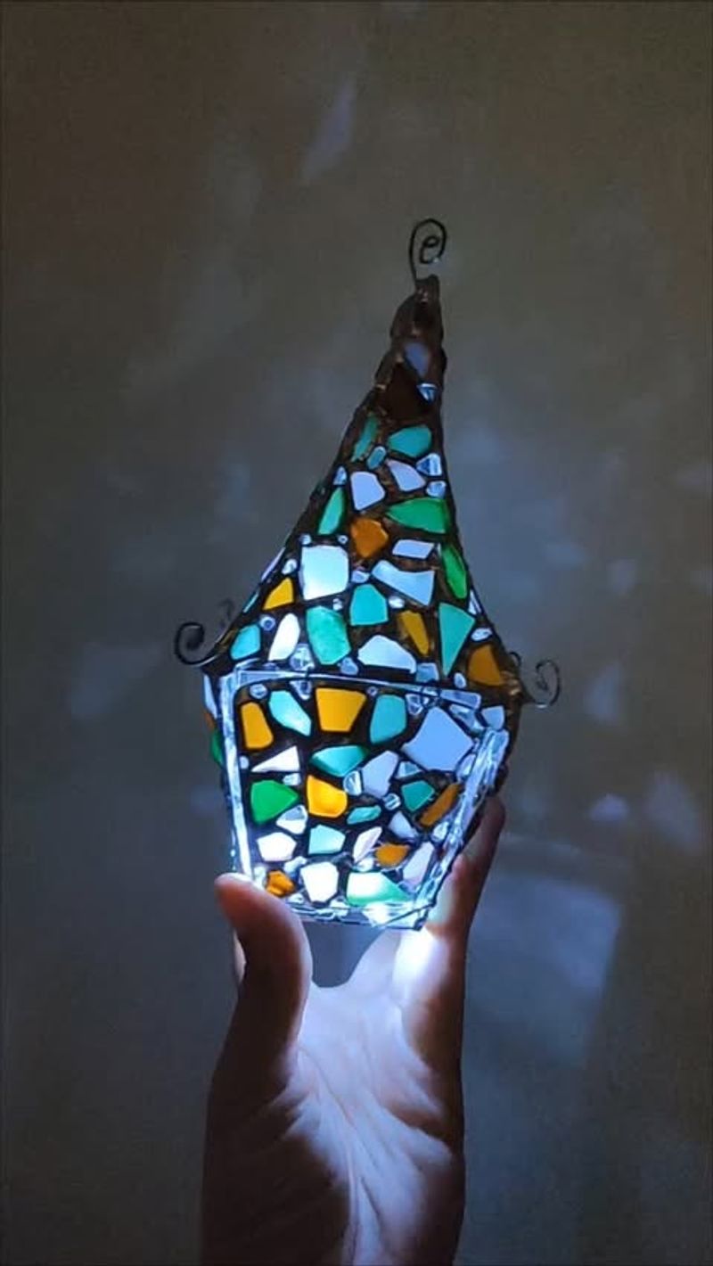 Stained Glass Effect Lanterns