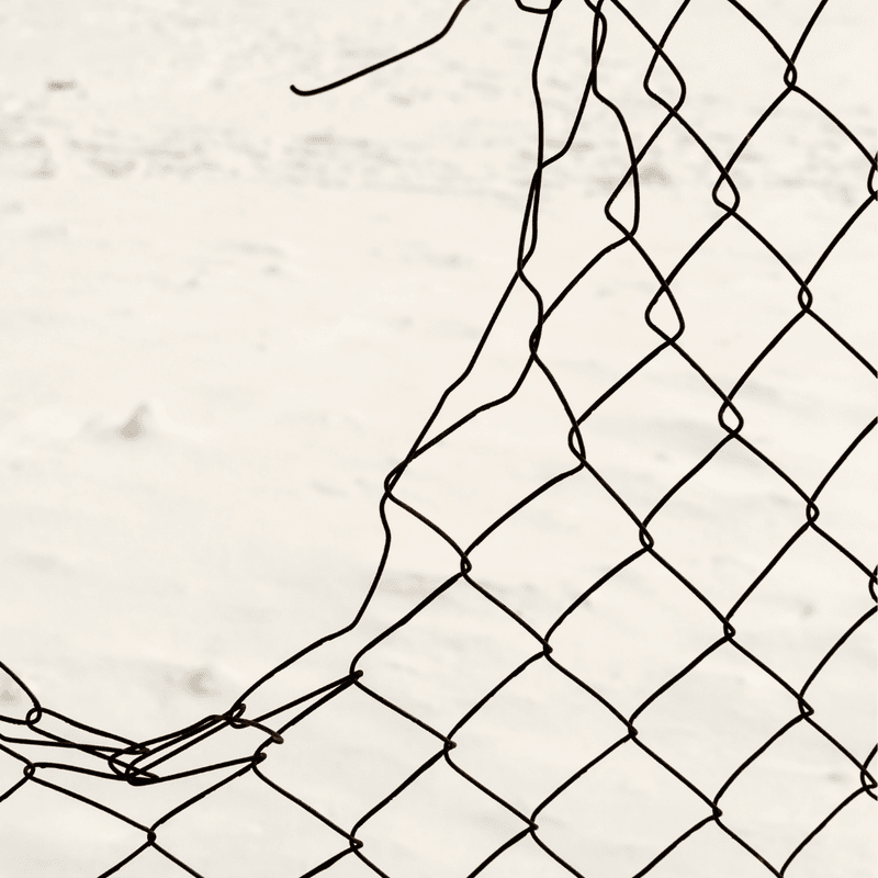 Patch Holes In Chain Link With Wire Ties