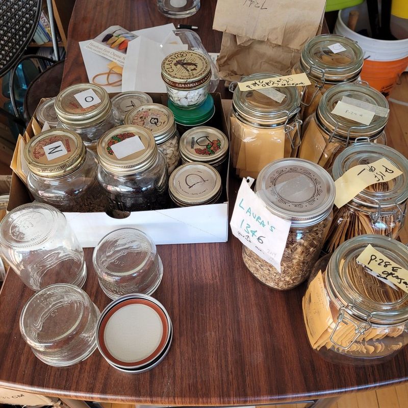 Store Seeds In Glass Jars