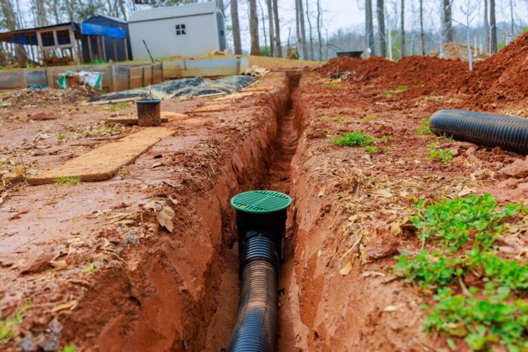 french drain installation (featured image)