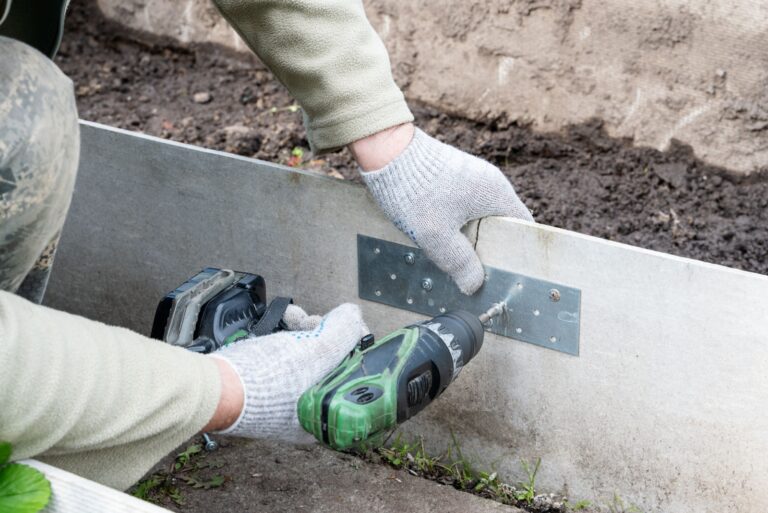 raised garden bed assemble using a drill