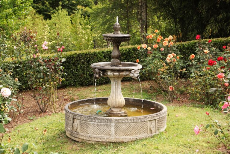 water fountain in yard
