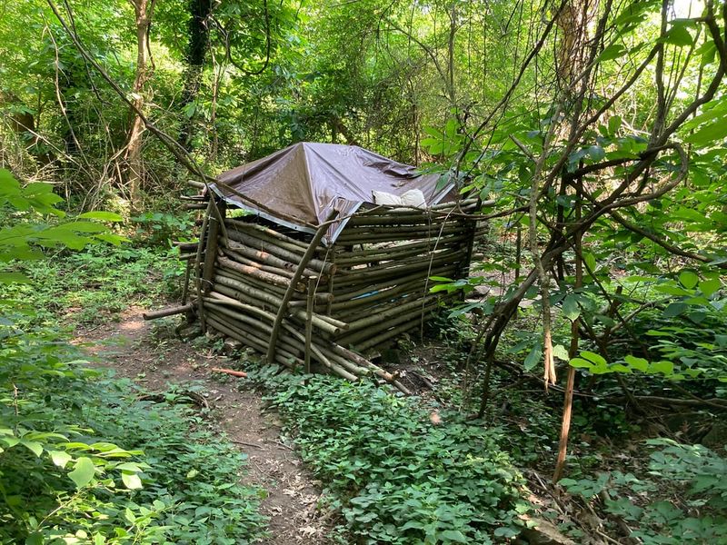 Leaning Teepee Structure