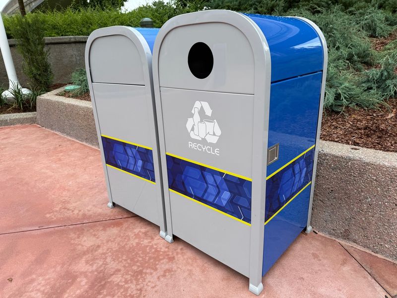 Visible Trash Cans