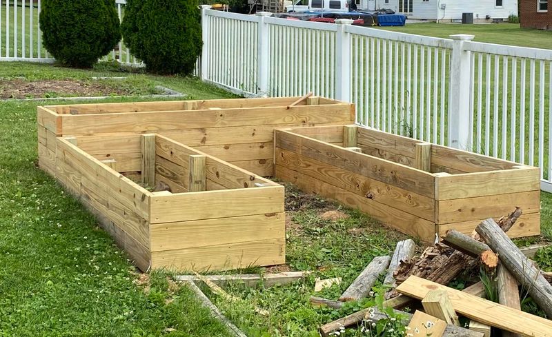 Raised Garden Beds with Treated Lumber