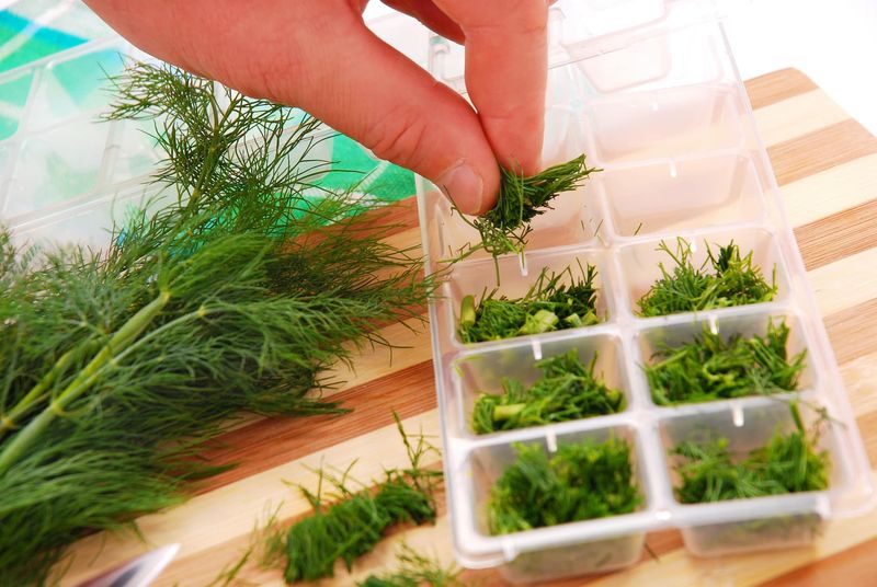 Freezing Herbs In Oil Cubes