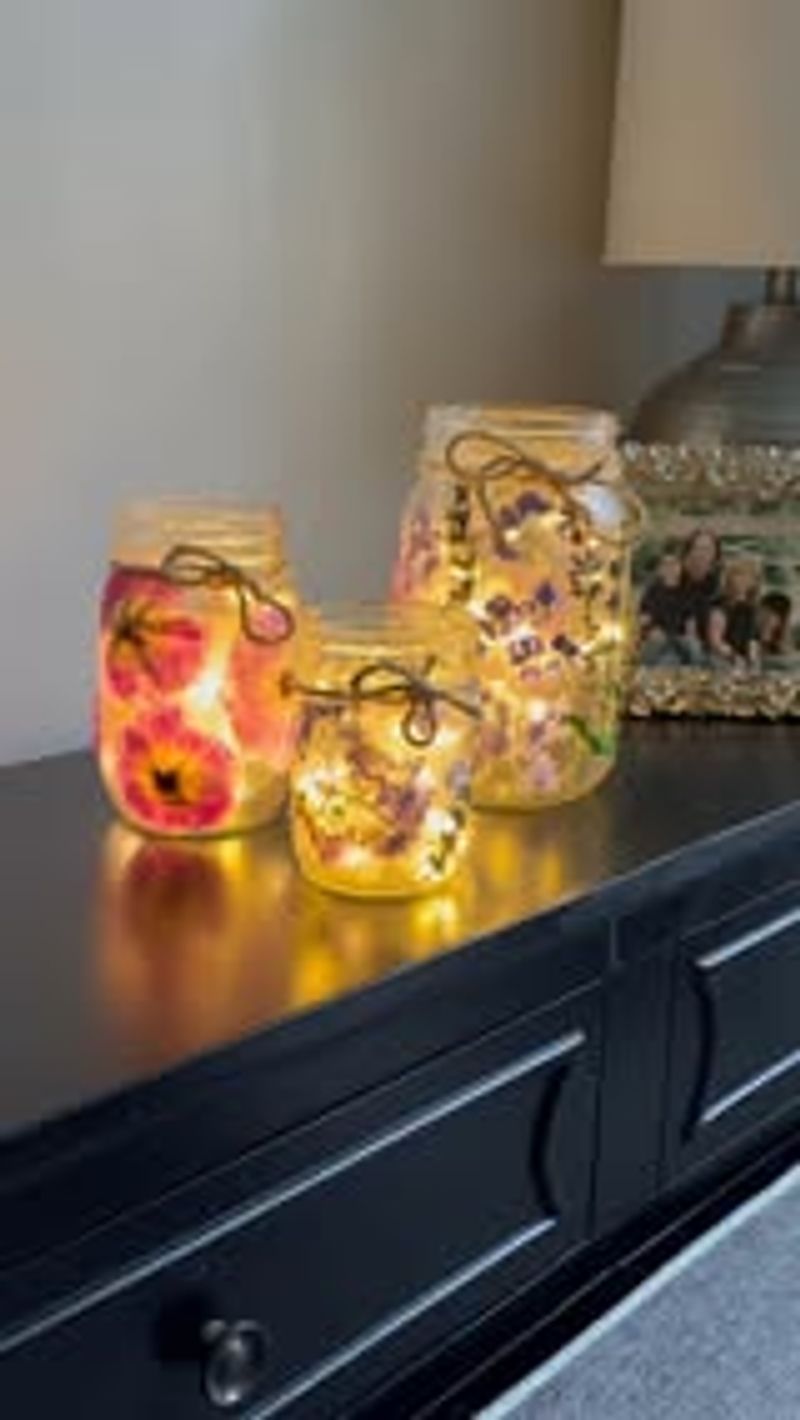 Leaf-Filled Mason Jars