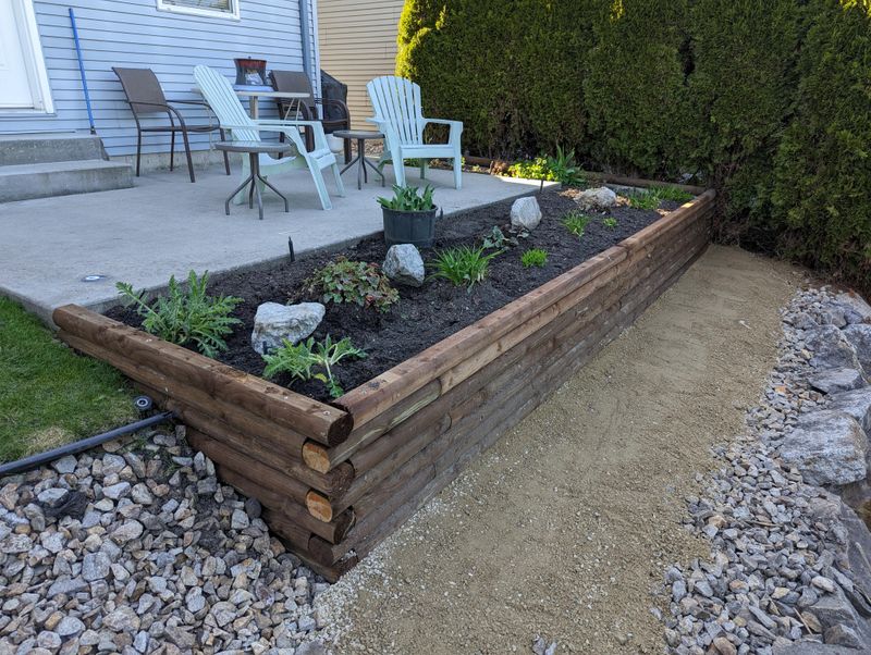 Railroad Tie Retaining Walls