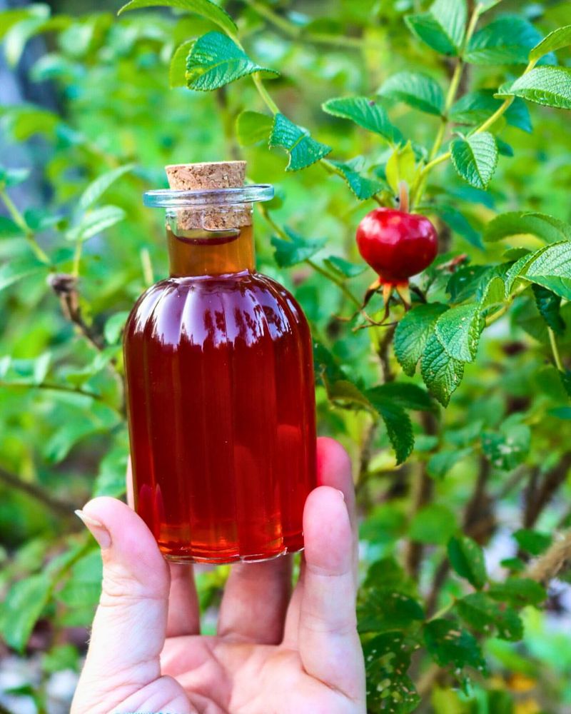 Sweet-Tart Rose Hip Syrup