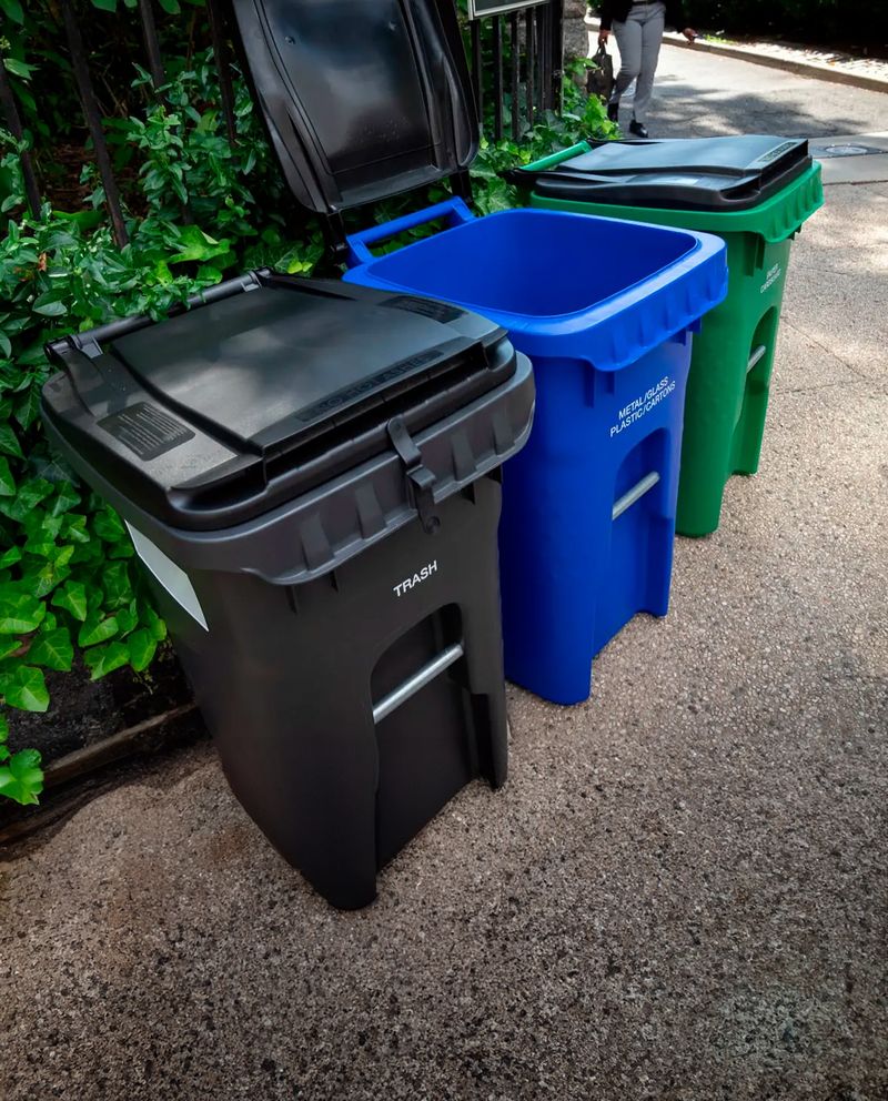 Visible Trash Containers