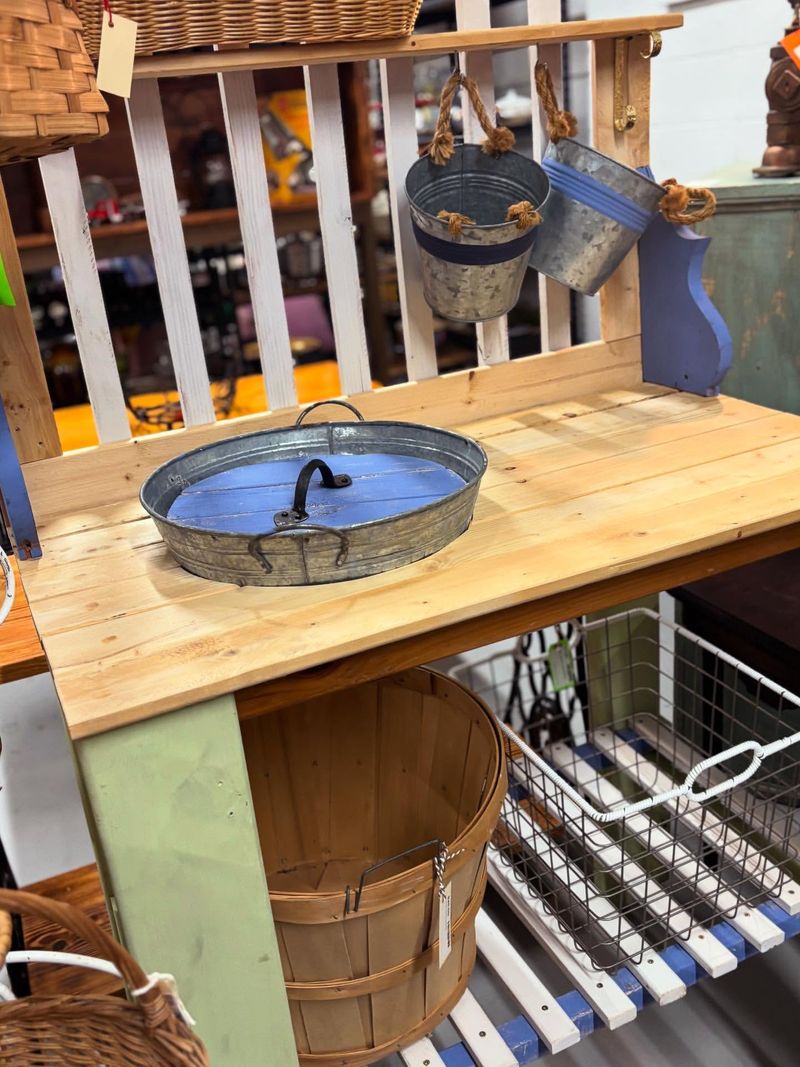 Upcycled Cabinet Potting Station