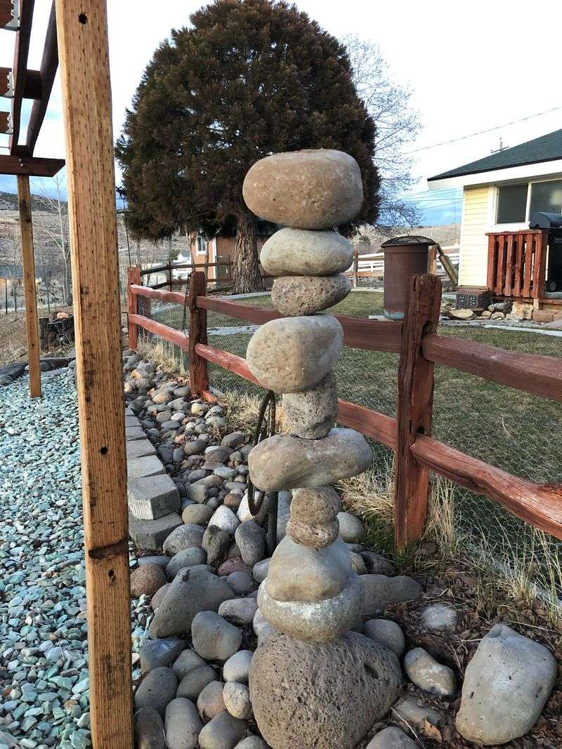Stacked Stone Cairns