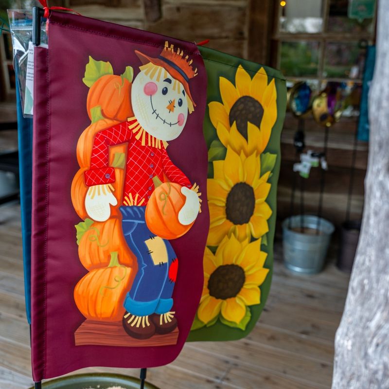 Install Colorful Garden Flags