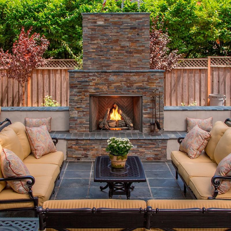 Outdoor Fireplace Construction