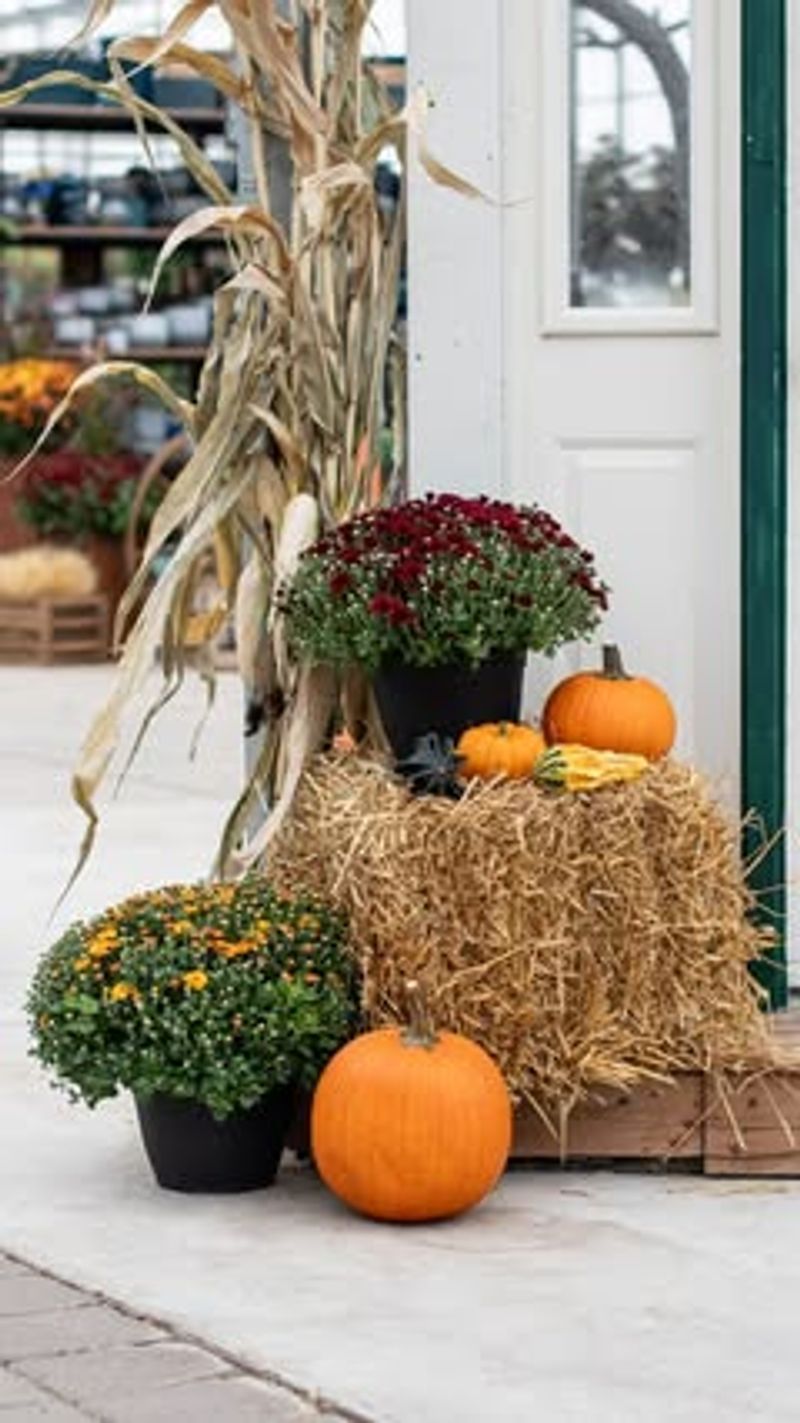 Classic Pumpkin and Mum Trio