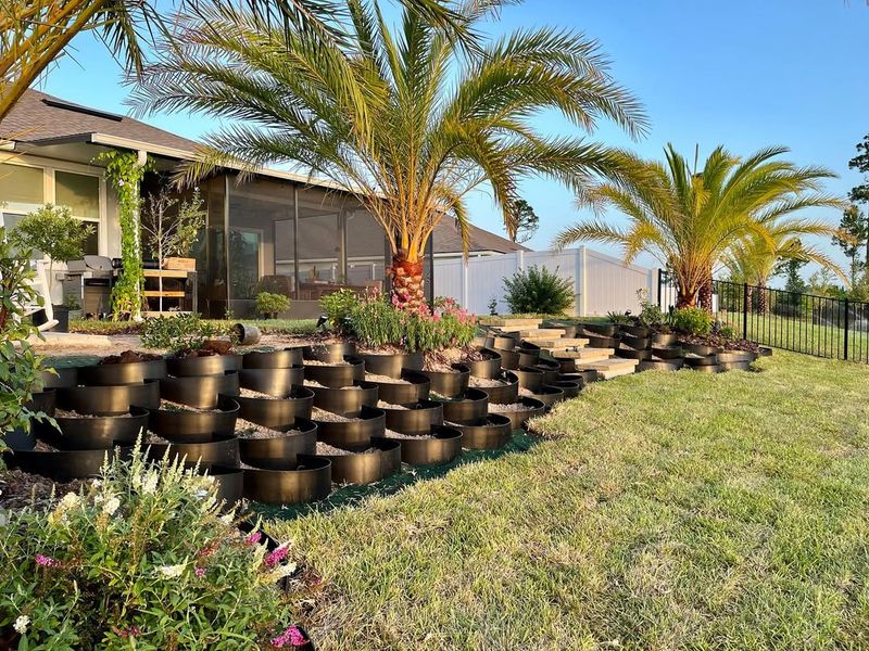 Stacked And Filled Traditional Tire Wall