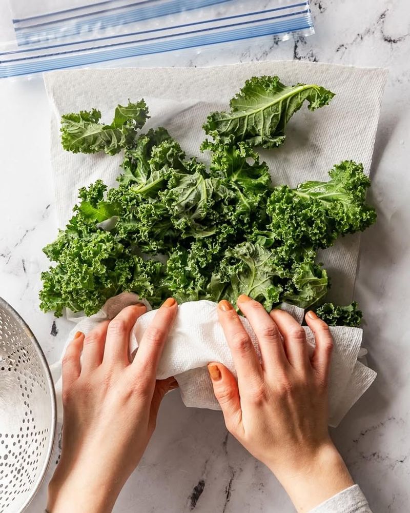Layer With Paper Towels For Moisture Control